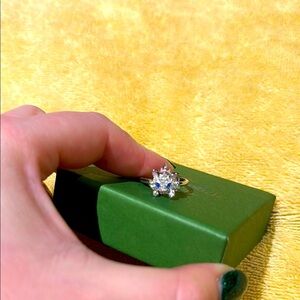 Elegant Silver Kate Spade The Aristocrats Ring Size 8 with Box